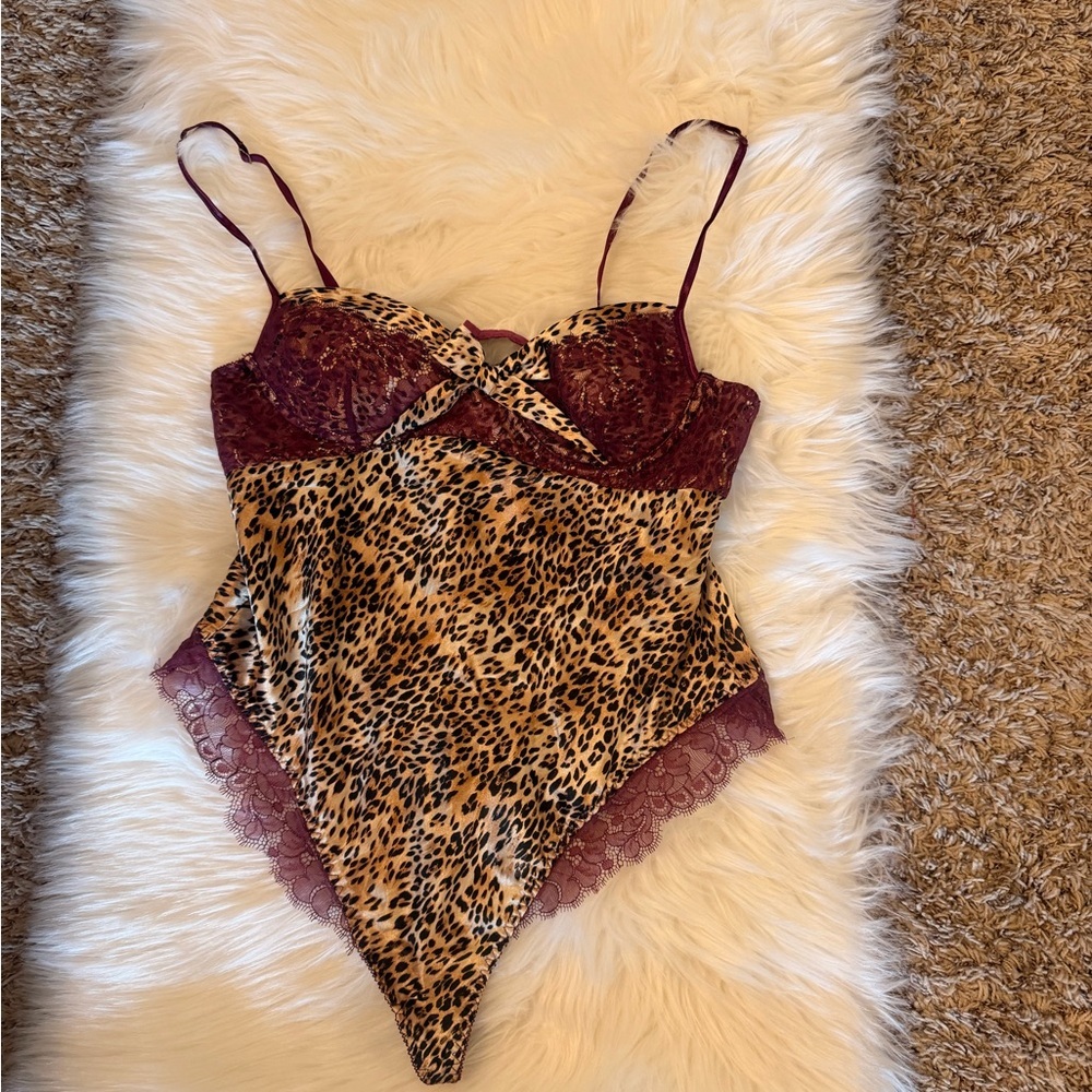Leopard Print Lace Bodysuit